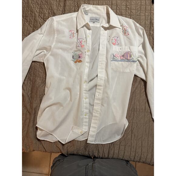 Las Olas embroidered shirt M - Picture 1 of 8